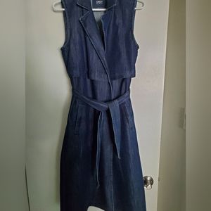 Only long denim vest, size 36
